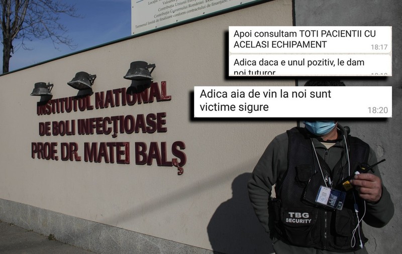Discuții între medici din interiorul spitalului Balș, unde e bărbatul cu coronavirus: ”Consultăm TOȚI PACIENȚII CU ACELAȘI ECHIPAMENT. Dacă unul e pozitiv, le dăm tuturor”!