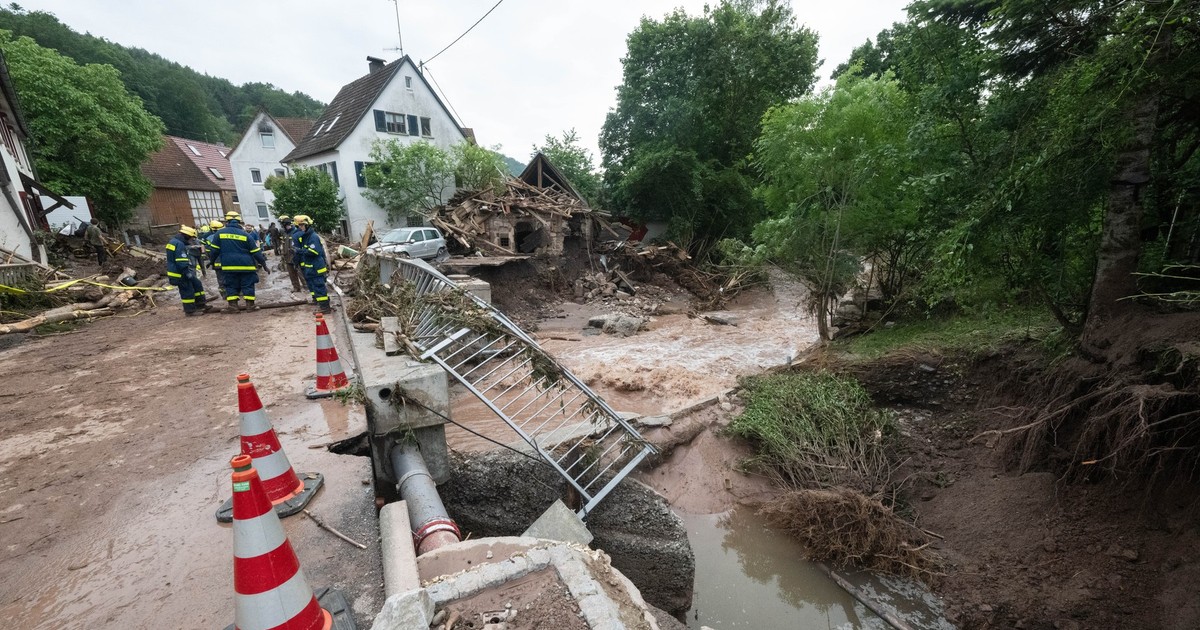 Inundații în Germania, la Baden-Württemberg, Klaffenbach Foto Profimedia