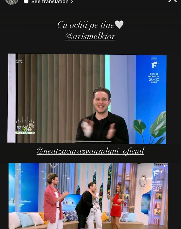 Aris Eram a semnat contractul cu Antena 1. Fiul Andreei Esca a avut deja prima apariție în emisiune