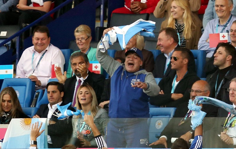 Maradona s-a manifestat ca un ultras la Cupa Mondială de rugby!