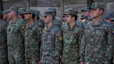 Soldati romani la apel. Foto MApN