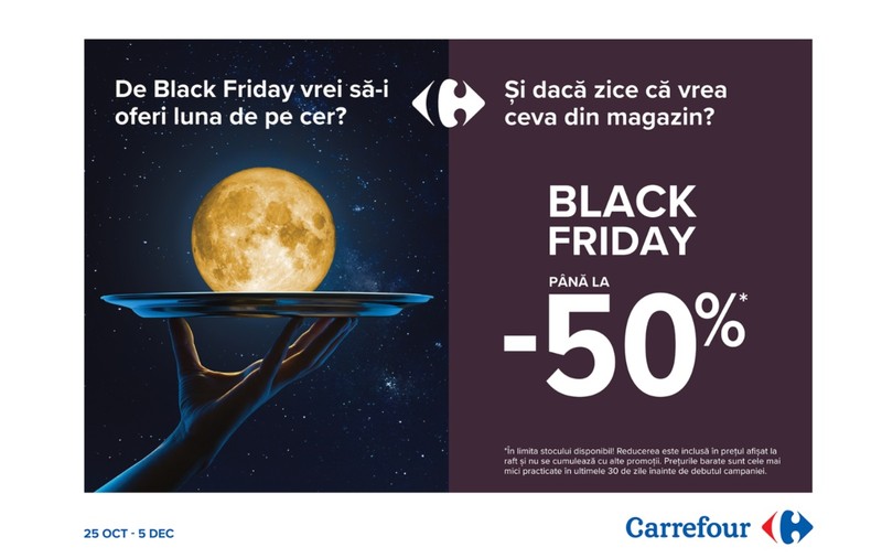 De Black Friday, Carrefour îți aduce luna de pe cer: reduceri de până la 50% la sute de produse