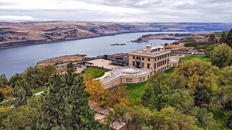Vedere aeriană a Muzeului Maryhill. Sursa foto: Maryhill Museum of Art