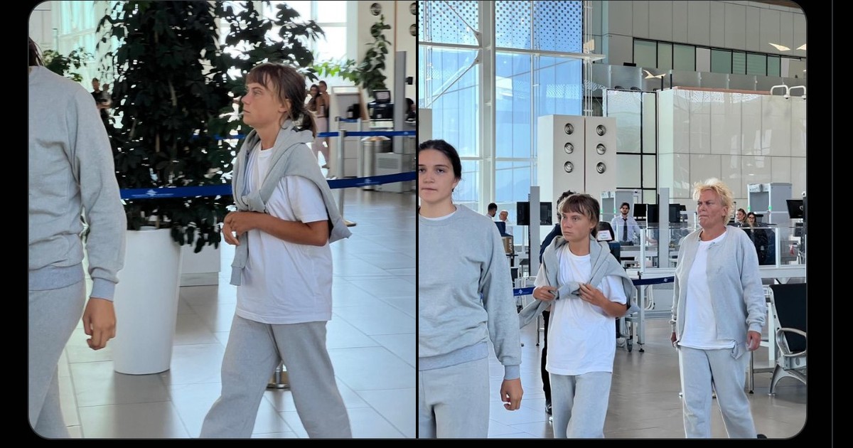 Greta Thunberg și alte două activiste fotografiate în momentul deportării pe aeroportul din Tel Aviv Captură X @IsraelMFA