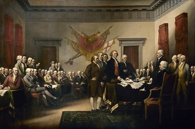 1776: Pictură cu momentul cînd Statele Unite își declară independența