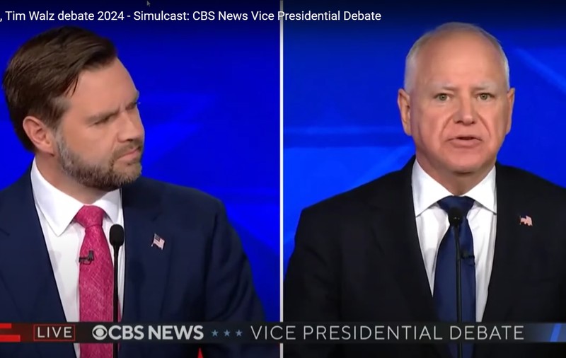 Duelul vicepreședinților SUA: dezbatere cu scântei între Tim Walz şi J.D. Vance. Prima și singura confruntare înainte de alegeri