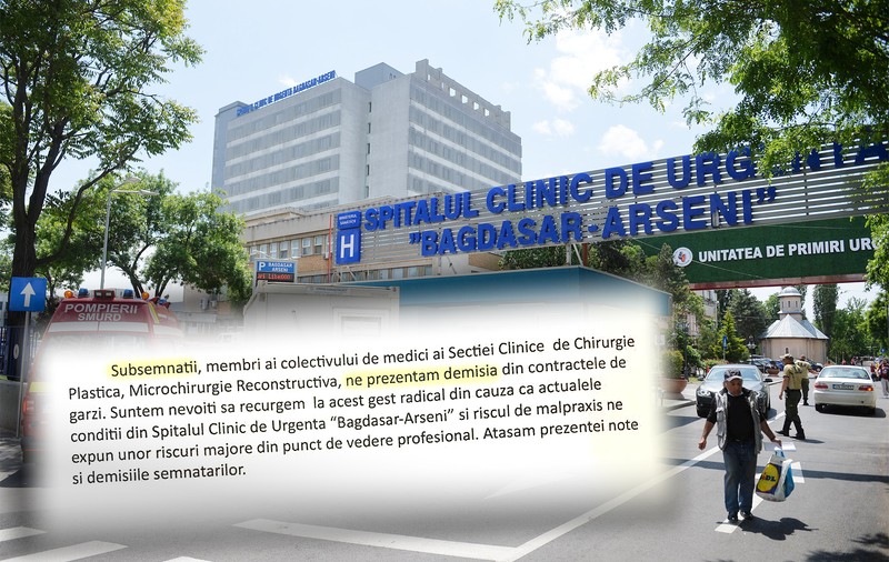 EXCLUSIV. Șapte medici de la Spitalul Bagdasar-Arseni și-au dat demisia din contractele de gărzi: „Condițiile ne expun unor riscuri majore din punct de vedere profesional”
