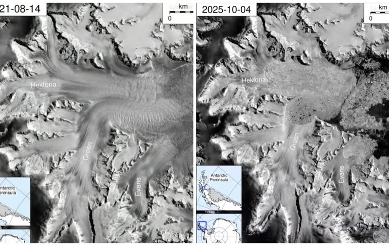 Retragere-record a ghețarului Hektoria din Antarctica: ritm de zece ori mai rapid decât estimările anterioare. Pericolul major imediat | VIDEO