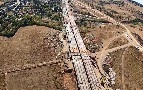 Segment în lucru din Autostrada A3 Zimbor-Nădășelu