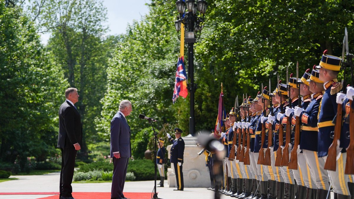 Regele Charles, la Palatul Cotroceni, alături de președintele Klaus Iohannis. Foto: Administrația Prezidențială