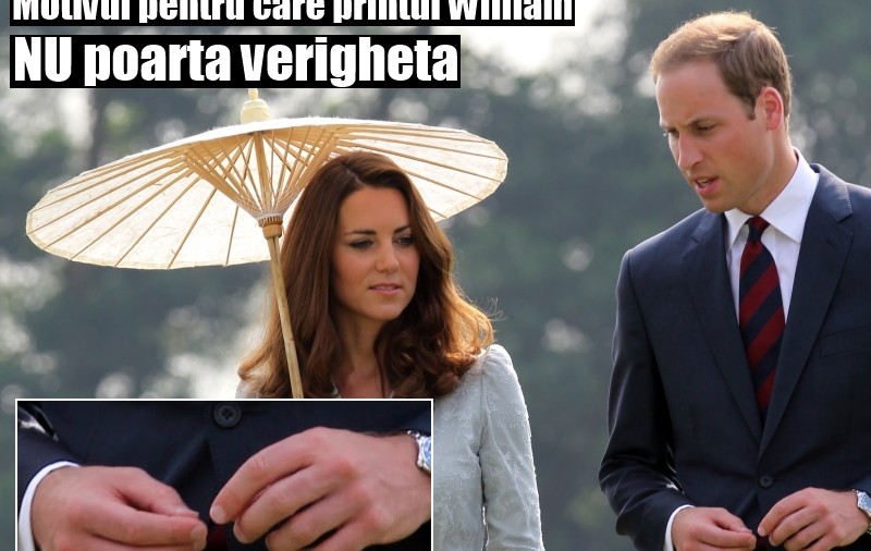 Motivul pentru care Prințul William nu poartă niciodată verighetă
