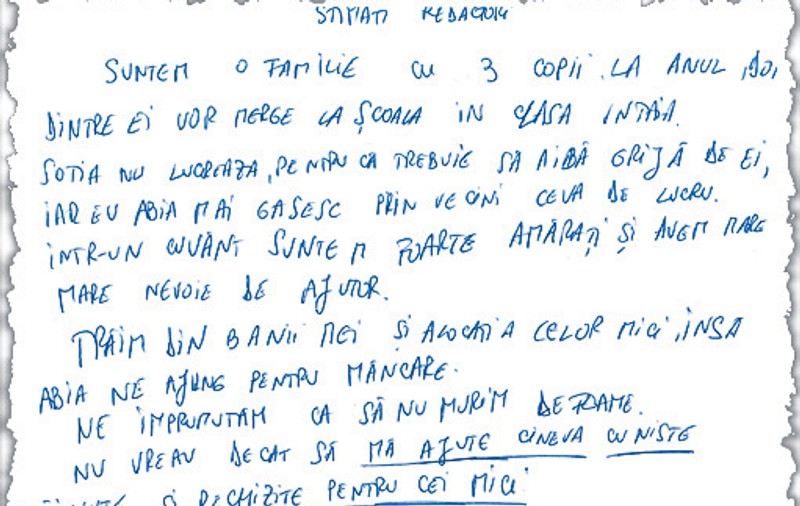 «Copiii noştri au nevoie de rechizite»