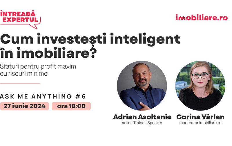 Cum investești inteligent în imobiliare? Participă la acest webinar gratuit organizat de Imobiliare.ro și învață să faci profit maxim cu riscuri minime