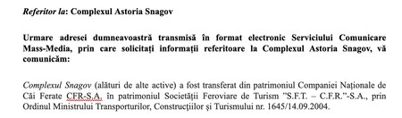 Extras din răspunsul CFR pentru Libertatea