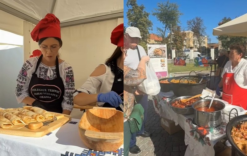 La Oradea s-a mâncat „zamă de pătură pârgălită” cu pitoance și sarmale cu păsat, la a treia ediție a evenimentului „Gusturi și tradiții de Bihor”