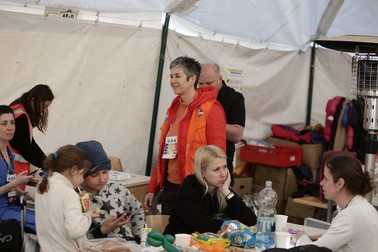 Didi, într-unul din corturile pentru refugiați | Foto: Dumitru Angelescu