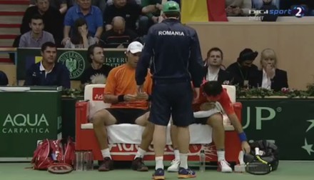 Trioul românesc Andrei Pavel, cu spatele, Florin Mergea și Horia Tecău FOTO: Captură VIDEO