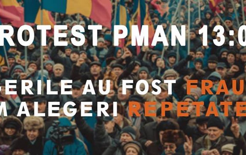 Proteste la Chișinău. Aproximativ 3.000 de oameni cer repetarea celui de-al doilea tur de scrutin