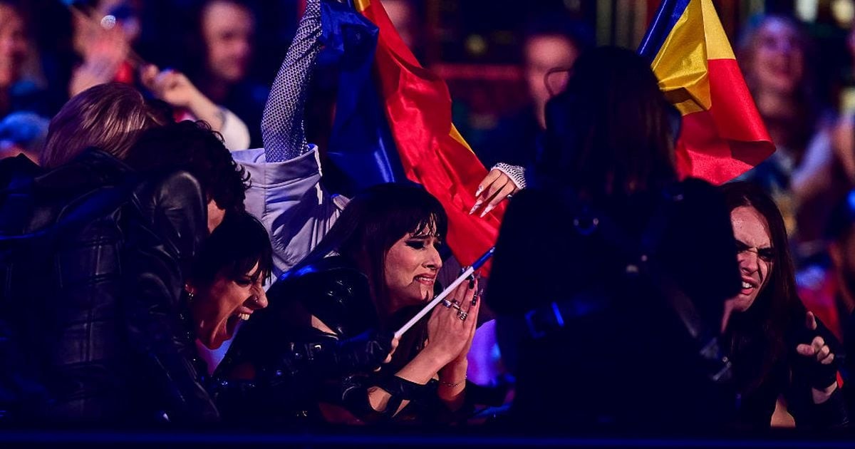 VIENNA, AUSTRIA - MAY 14: Alexandra Căpitănescu representing Romania reacts during the second Semi-Final of the 70th Eurovision Song Contest at Wiener Stadthalle on May 14, 2026 in Vienna, Austria. (Photo by Christian Bruna/Getty Images)