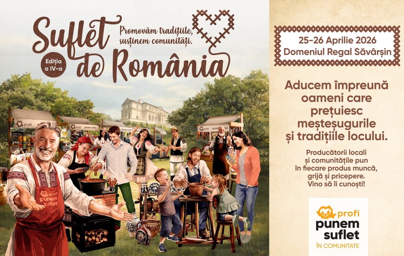 Cea mai amplă ediție de până acum a festivalului Suflet de România, pe Domeniul Regal Săvârșin, pe 25 și 26 aprilie