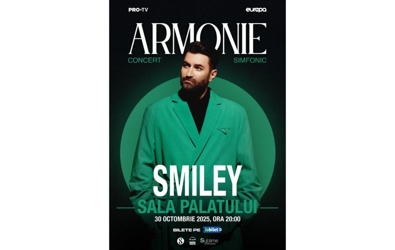 Smiley anunță concertul-eveniment „ARMONIE”, o experiență imersivă alături de o orchestră simfonică formată din 45 de muzicieni