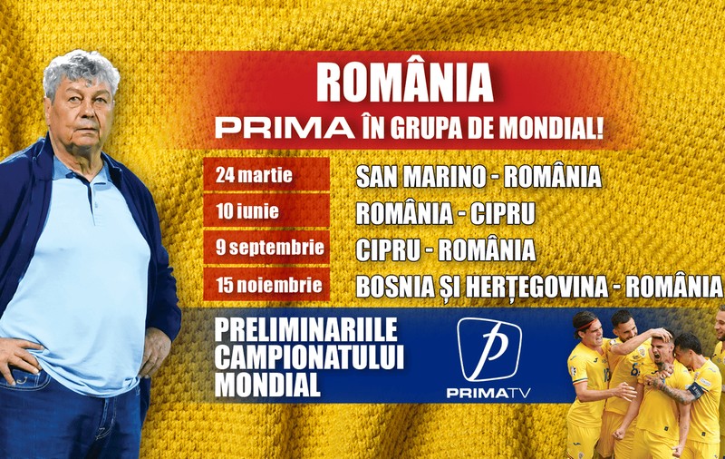 Toate privirile pe Prima TV! Naționala de fotbal intră în acțiune pentru calificarea la Campionatul Mondial de Fotbal din 2026