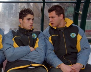 Cristiano Ronaldo și Marius Niculae, în epoca Sporting