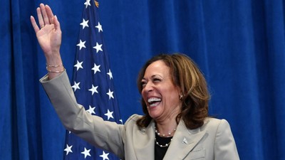 US Vice President Kamala Harris holds campaign in North Carolina