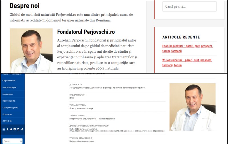 Fotografia unui celebru profesor doctor de la cea mai mare universitate din Moscova, folosită pentru o escrocherie de un „medic român”