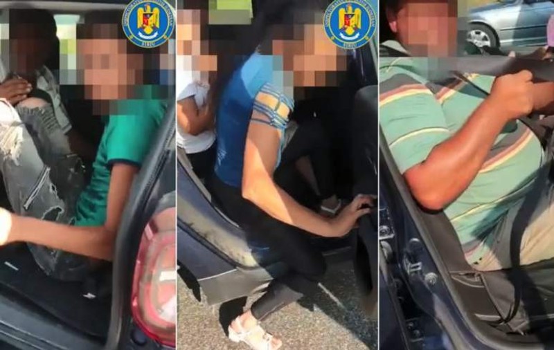 Șofer prins de polițiștii rutieri din Sibiu, în timp ce transporta 12 pasageri într-o Dacia Duster