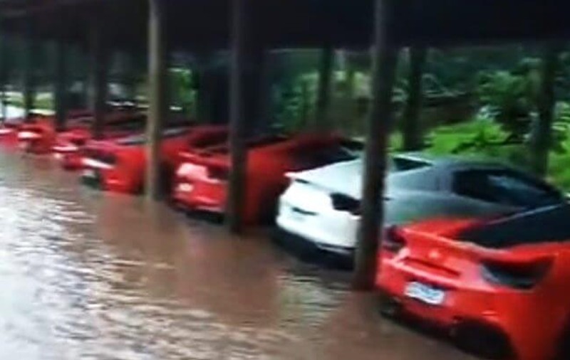 Mai multe Ferrari, aduse de proprietari la un eveniment auto, prinse în inundațiile din Brazilia: „Am salvat peste 5,5 milioane de euro”