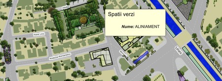 Captură de pe harta spațiilor verzi din Capitală de pe site-ul PMB