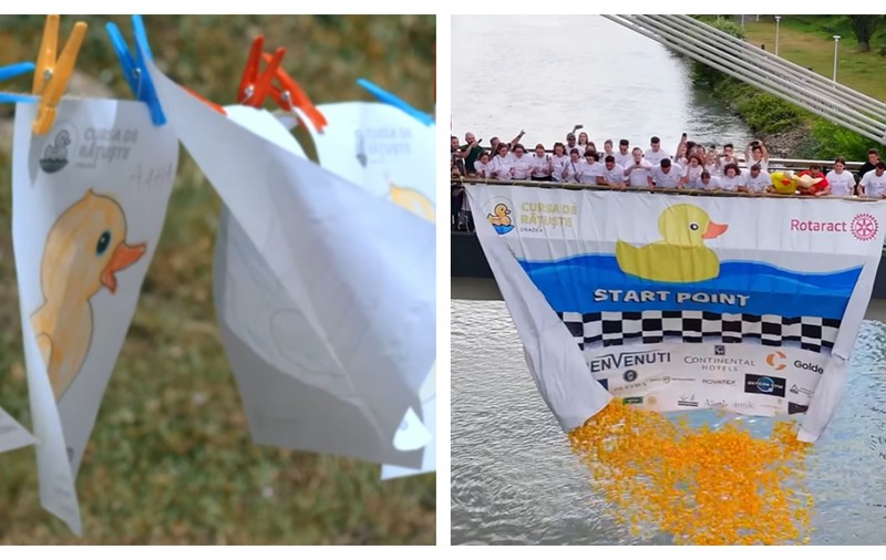 Oradea găzduiește Cursa Rățuștelor pe 1 iunie. Evenimentul caritabil implică lansarea a 10.000 de rățuște din plastic pe Crișul Repede