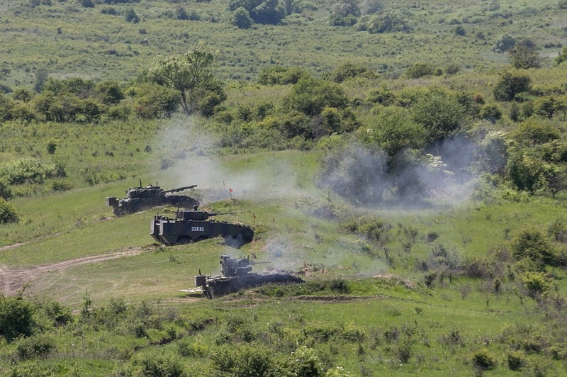 Exerciții militare ale forțelor belgiene la Cincu, România, pe 7 iunie 2022 | Foto: Profimedia