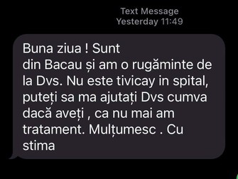 Mesaj trimis de un pacient cu HIV/SIDA&nbsp;&nbsp;