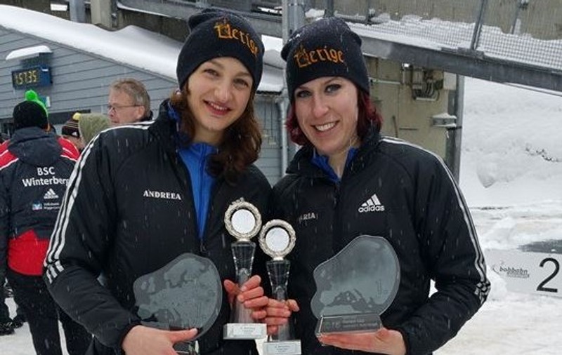 Maria Constantin și Andreea Grecu au câștigat Cupa Europei la bob!