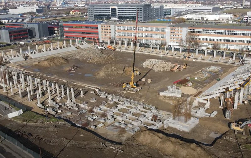 Imagini cu stadiul lucrărilor la arena „Eroii Timișoarei”, primul stadion modern care se construiește în orașul de pe Bega | VIDEO