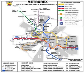 Harta metroului bucureștean