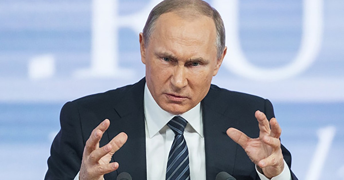 Vladimir Putin, nervos, se stramba si gesticuleaza