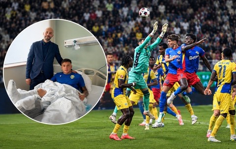 Operat și OUT 4 luni! Caz incredibil: accidentat grav, dar a fost pe bancă în FCSB - Petrolul - Fanatik.ro
