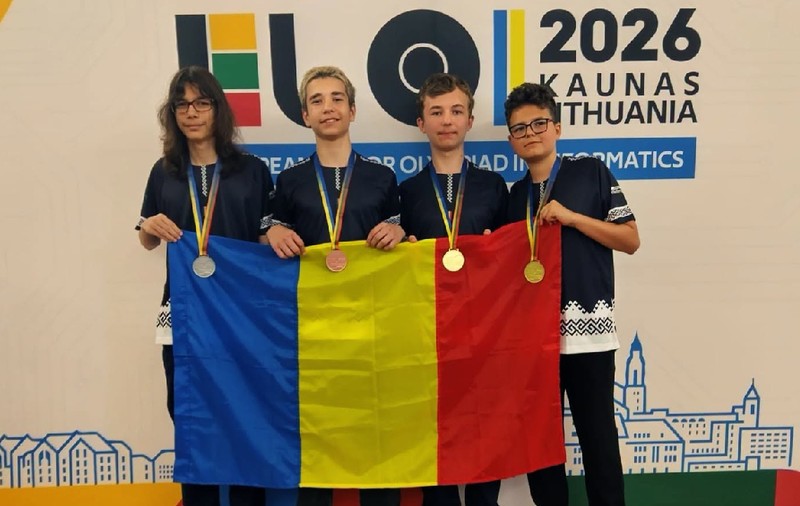 Un elev din Iași a obținut cel mai mare punctaj la Olimpiada Europeană de Informatică pentru Juniori. România a fost pe primul loc, cu 4 medalii