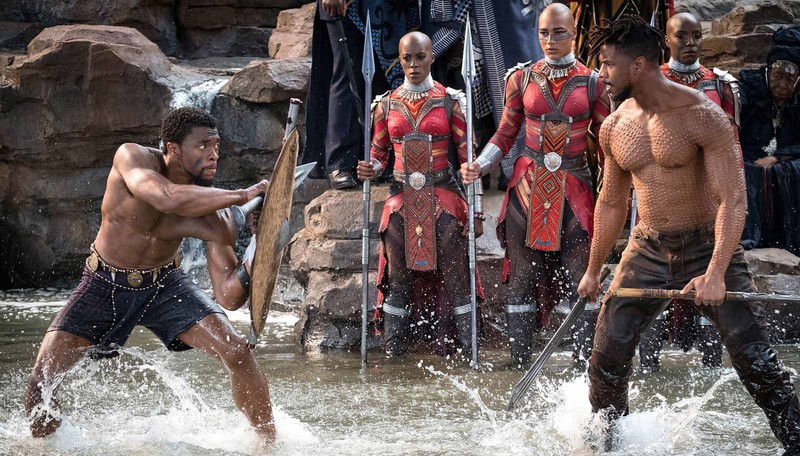 Secvență din filmul Black Panther, nominalizat la 7 Oscaruri