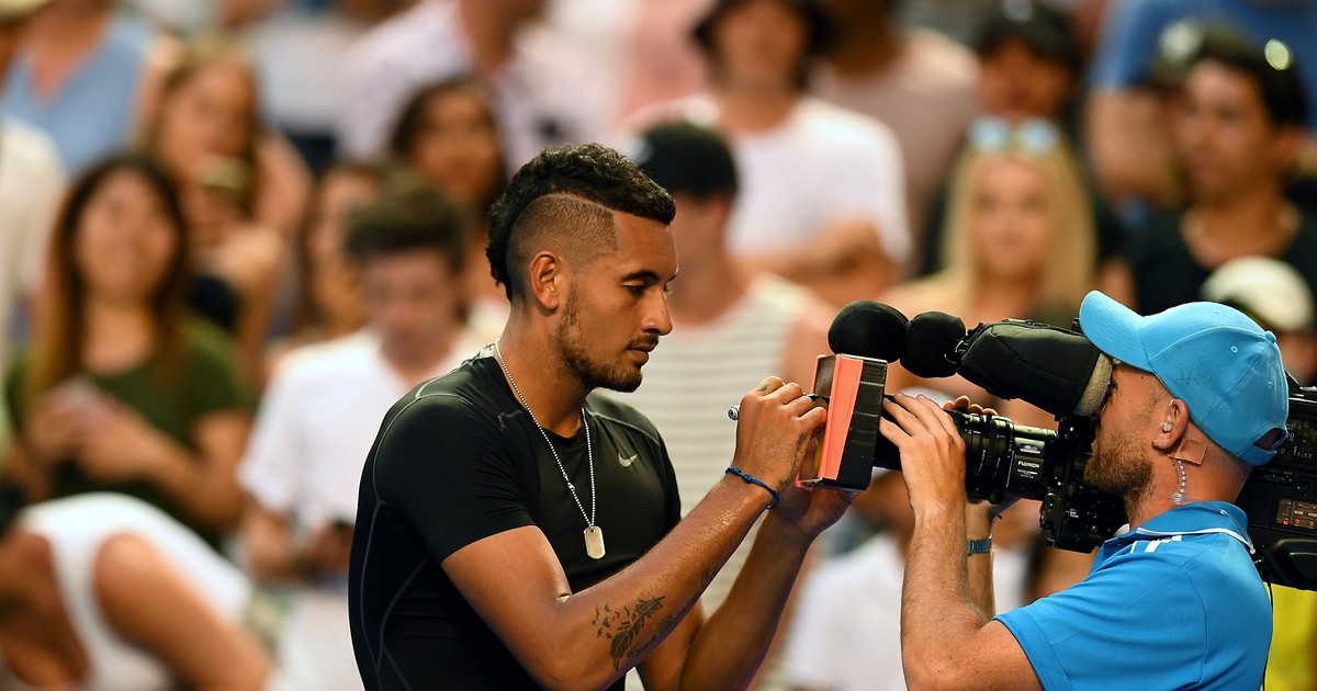 Nick Kyrgios a mâncat chipsuri în timpul unui meci de la Indian Wells