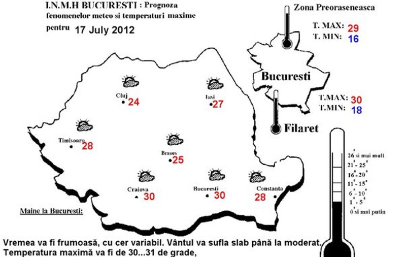 Prognoza meteo! Uite cum va fi vremea marți și miercuri! 
