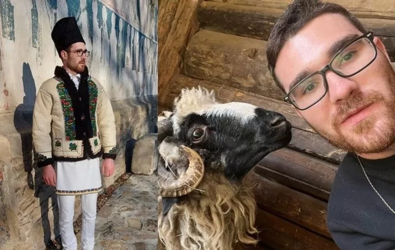 Tânărul care duce tradiția românească mai departe. Povestea uimitoare a lui Andrei, care țese covoare la război de când avea 12 ani
