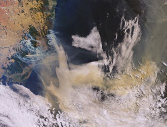 Incendiile din Australia văzute din satelit pe 3 ianuarie FOTO: ESA