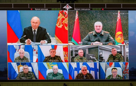 Vladimir Putin și Aleksandr Lukașenko au asistat online la primul exercițiu nuclear ruso-belarus: „Suntem pregătiți”