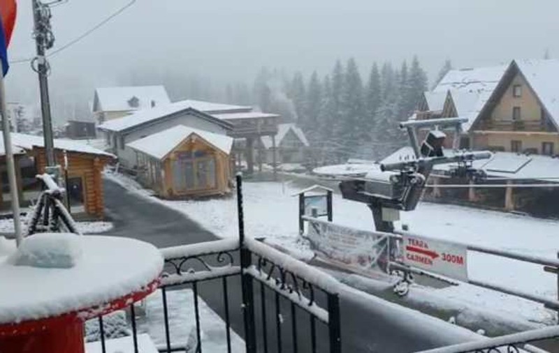 A nins în mai multe zone din țară. Imagini surprinse la Rânca, Luncile Prigoanei și pe Transalpina