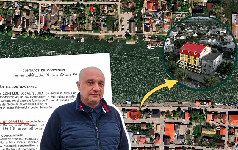 Afaceri pe terenul statului cu mai puțin de 300 de lei lunar. Firma șefului RAZL Sulina a primit concesiunea unei suprafețe pe buza falezei Dunării