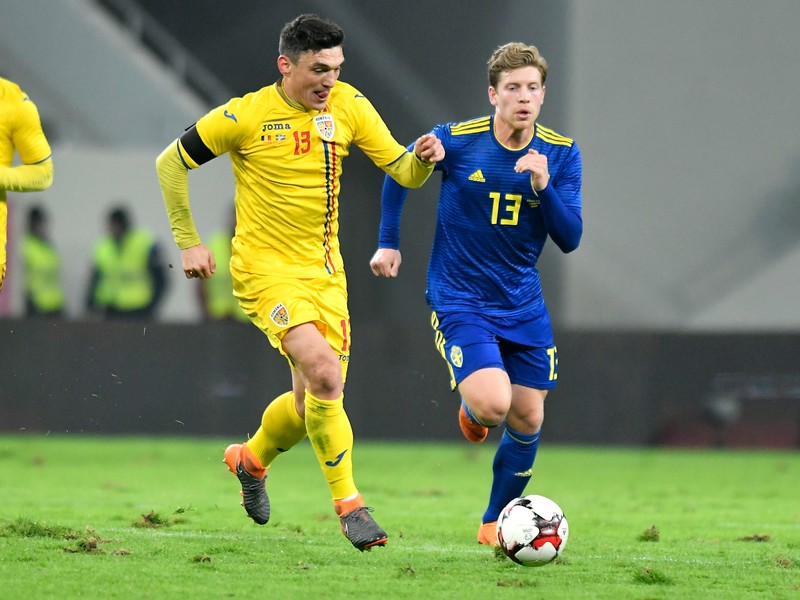 Claudiu Keseru in meciul amical de fotbal dintre Romania si Suedia, desfasurat pe Stadionul Ion Oblemenco din Craiova, marti 27 martie 2018. © FOTO Razvan Pasarica/SPORT PICTURES